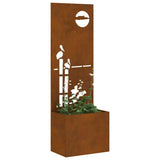 Garden Privacy Screen Rusty 50 x 32 x 150 cm Weathering steel 876475