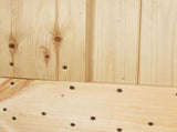 Sliding Door Natural and White 90 x 210 cm Solid Pine Wood 3444940