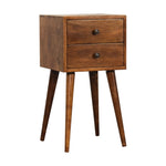 Mini 2 Drawer Chestnut Bedside IN1736