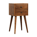 Mini 2 Drawer Chestnut Bedside IN1736