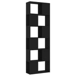 Book Cabinet Room Divider Black 60x24x186 cm Engineered Wood 809099