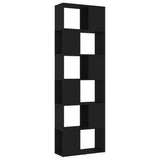 Book Cabinet Room Divider Black 60x24x186 cm Engineered Wood 809099