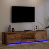 TV Cabinet with LED Old Wood 165 x 34 x 40 cm Engineered Wood 3418718