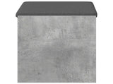 Hall Bench with Cushion Concrete Grey 63 x 38 x 45 cm 891571