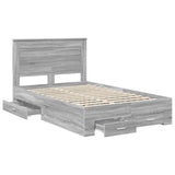 Bed Frame with Drawer with Headboard Manual Engineered Wood 3410339