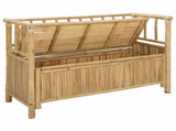 Garden Storage Bench 110 x 47 x 80 cm Bamboo Natural 42028075