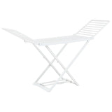 Folding Clothes Dry Rack White Plastic 48817