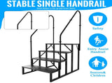 RV Step Stool, 4 Step, Hot Tub Steps with Handrail, Portable Pool, 660Lbs Heavy Duty 12781075