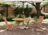 Garden Bistro Set 3 pcs Natural Solid Teak Wood 3437367