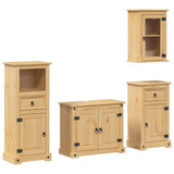 4 Piece Bathroom Furniture Set "Corona" Solid Wood Pine 3334634