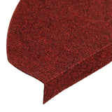 ZNTS Stair Mats Self-adhesive 30 pcs Red 65x22.5x3.5 cm 3365915