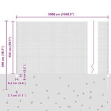 Fence and Post Silver 1.5 x 50 m Steel 3336410