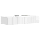 Wall-Mounted Side Table High Gloss White 87.5 x 34.5 x 17 cm 898329