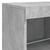 Sideboard with LED Lights Concrete Grey 81x37x67 cm 836661
