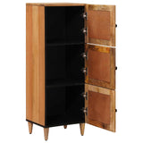 Highboard with Door Natural 40 x 33 x 110 cm Solid Mango Wood 4018289