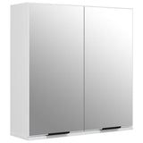 3 Piece Bathroom Cabinet Set White Engineered Wood 3115876
