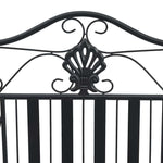 Garden Bench Black 104 x 54 x 93cm Steel 42008119