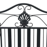 Garden Bench Black 104 x 54 x 93cm Steel 42008119