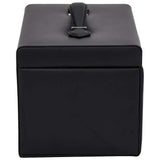Jewellery Box 3-Layer with Mirror Lockable Black 26x18x17.5 cm 4103559