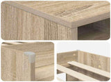 Loft Bed Frame with Cabinet 3 pcs Sonoma Oak Engineered Wood 3423424
