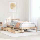 Bed Frame without Mattress 75x190 cm Small Single Solid Wood Pine 3301459