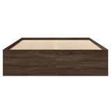 Bed Frame without Mattress Brown Oak 135x190 cm Double Engineered Wood 3295694