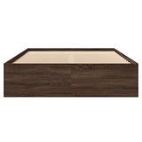 Bed Frame without Mattress Brown Oak 135x190 cm Engineered Wood 3295694