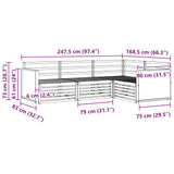 Outdoor Sofa Set 4 pcs Natural Solid Acacia Wood 3383287