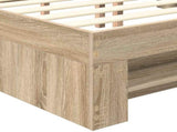 Bed Frame Sonoma Oak 120 x 200 cm Engineered Wood 3408776