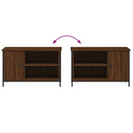 ZNTS TV Cabinet Brown Oak 80x40x50 cm Engineered Wood 832772