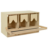 Chicken Laying Nest 3 Compartments 96x40x45 cm Solid Pine Wood 170656