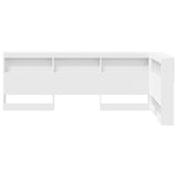 Storage Headboard with Shelf White 100 cm Engineered Wood 3335461