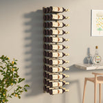 ZNTS Wall Mounted Wine Rack for 36 Bottles Gold Iron 340888