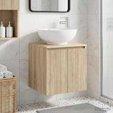 Wall-Mounted Sink Vanity Sonoma Oak 49.5 x 44.5 x 65 cm 890444