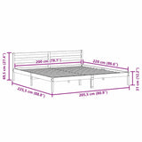 Bed Frame Brown 225.5 x 205.5 x 69.5 cm Solid Pine Wood 869786