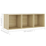 3 Piece TV Cabinet Set Sonoma Oak Engineered Wood 3080081