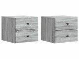 Wall-Mounted Bedside Cabinet 2 pcs Grey Sonoma Engineered Wood 899158