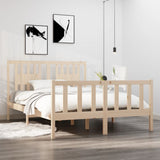 Bed Frame without Mattress 135x190 cm Double Solid Wood 3104103