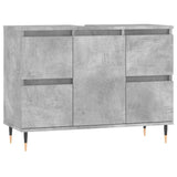 Bathroom Cabinet Concrete Grey 80x33x60 cm Engineered Wood 831648