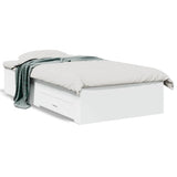 Bed Frame with Drawers without Mattress White 90x200 cm 3280426