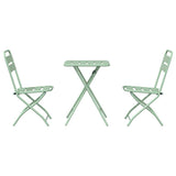 Bistro Set 3 pcs Green Steel 42002952