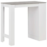 Bar Table with Shelf White 110x50x103 cm 280214