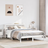 Bed Frame without Mattress White 160x200 cm Solid Wood Pine 3305727
