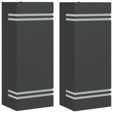 Outdoor Wall Lights 2pcs Black Stainless Steel 4006325