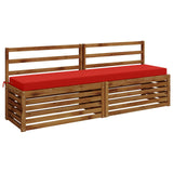 2-Piece Bench Cushions SOEST 2 pcs 100% Polyester Red 950117