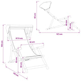 Deck Chair 2 pcs 3 Position Solid Eucalyptus Wood Blue 3407808