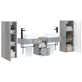 Bathroom Furniture Set 5 pcs Grey Sonoma 33 x 34.5 x 100 cm 3405979