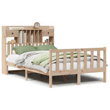 Bookcase Bed without Mattress 135x190 cm Double Solid Wood Pine 3321733