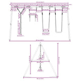 Outdoor Swing Set with Swings. Trapeze. Disc Swing 3283626