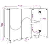 Sideboard High Gloss White 85.5 x 31 x 75 cm Engineered Wood 8011544